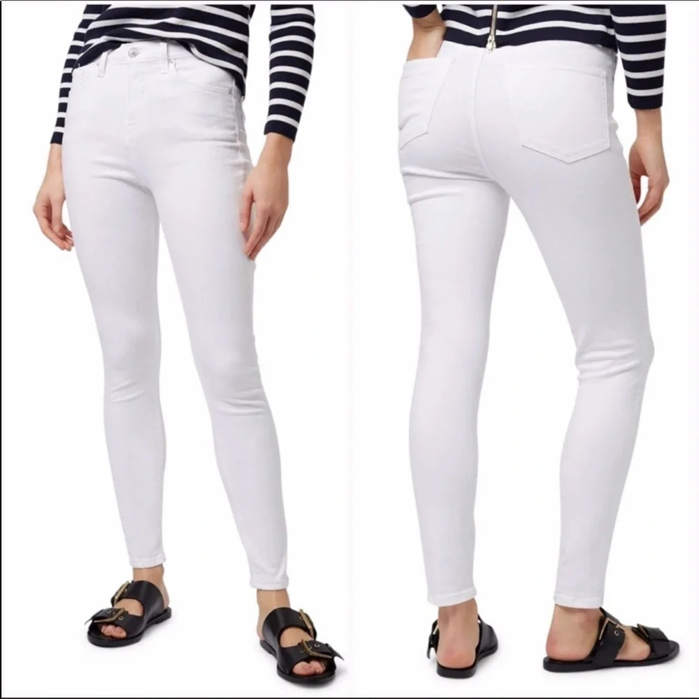 NWT TopShop White Moto Jamie Skinny Jeans Size 32X30